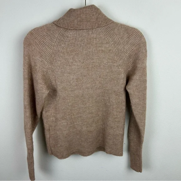 Quince Merino Wool / Baby Alpaca blend turtle neck in camel size: S - Picture 10 of 10